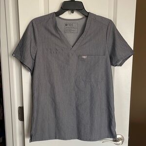 Women’s Catarina One-Pocket Scrub Top Figs Gray Size Small